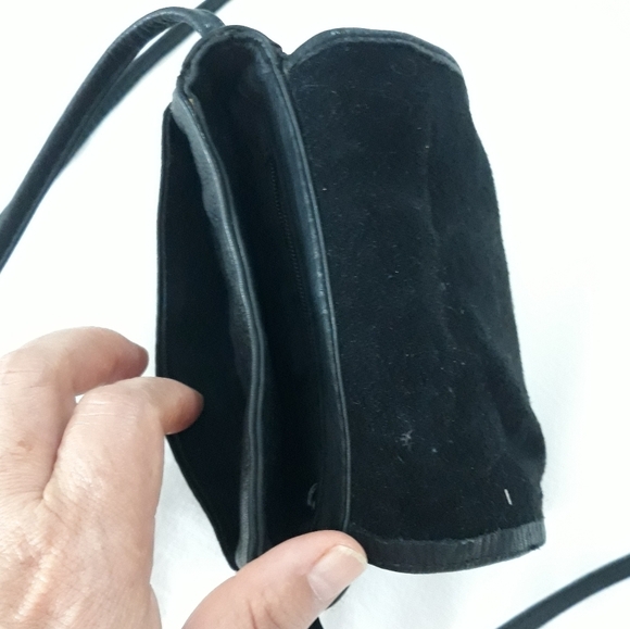 Vintage Genuine Leather in Black  Mini Crossbody Bag - Picture 4 of 8